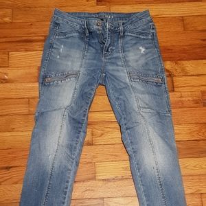 WHBM moto jeans